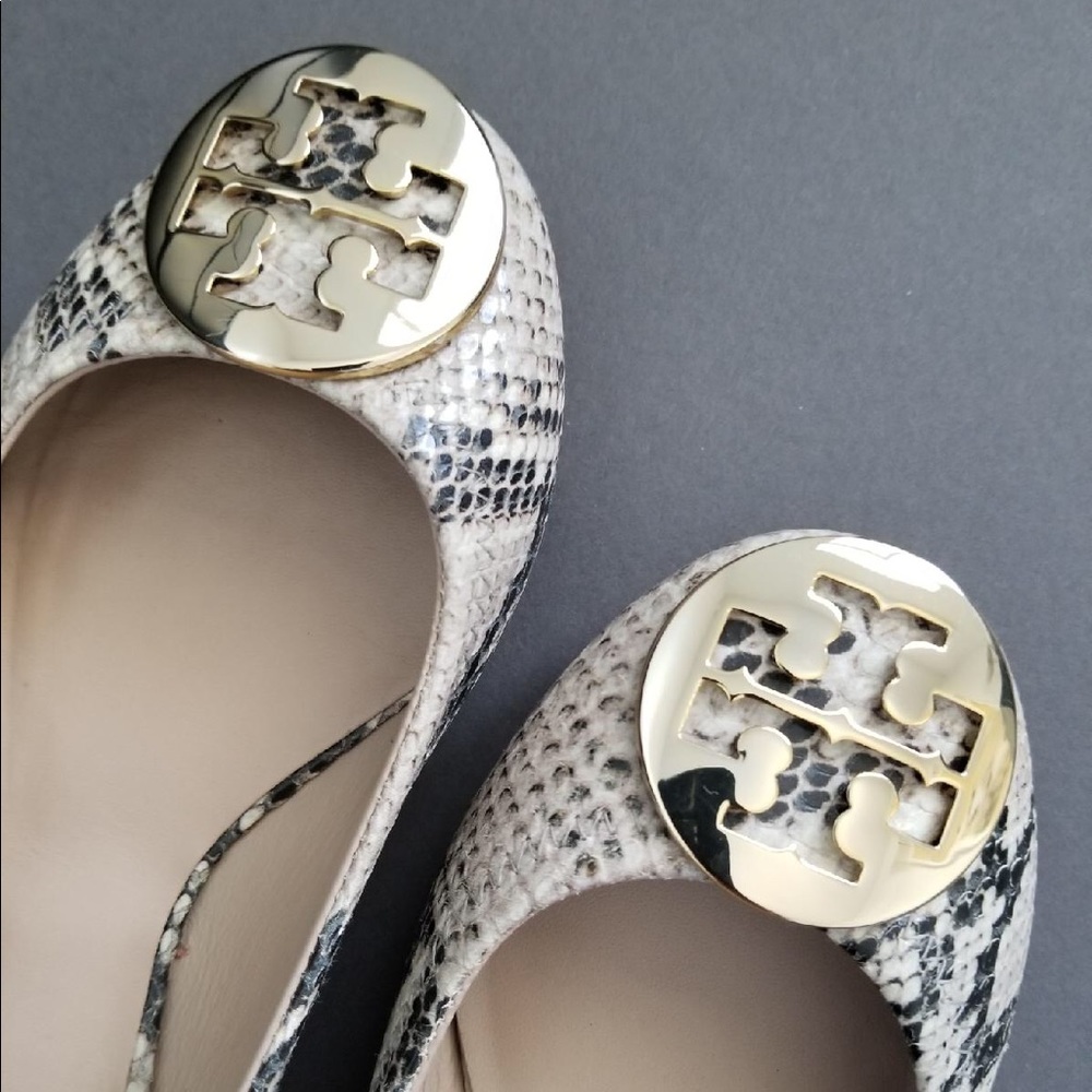 Tory Burch Snake Print Reva Flats Size 6-6.5